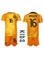 Nederländerna Tyrell Malacia #16 Replika Hemmakläder Barn VM 2022 Kortärmad (+ byxor)